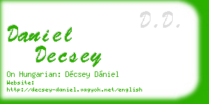 daniel decsey business card